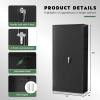 imageGreenvelly Steel SnapIt Storage Cabinet 72quot Locking Metal Garage Storage Cabinet with 4 Adjustable Shelves 2 Doors and Lock for File Office Garage Home BlackBlack