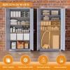 imageGreenvelly Steel SnapIt Storage Cabinet 72quot Locking Metal Garage Storage Cabinet with 4 Adjustable Shelves 2 Doors and Lock for File Office Garage Home BlackDark Gray
