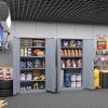 imageGreenvelly Steel SnapIt Storage Cabinet 72quot Locking Metal Garage Storage Cabinet with 4 Adjustable Shelves 2 Doors and Lock for File Office Garage Home BlackDark Gray