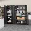 imageGreenvelly Steel SnapIt Storage Cabinet 72quot Locking Metal Garage Storage Cabinet with 4 Adjustable Shelves 2 Doors and Lock for File Office Garage Home BlackBlack