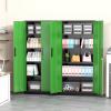 imageGreenvelly Steel SnapIt Storage Cabinet 72quot Locking Metal Garage Storage Cabinet with 4 Adjustable Shelves 2 Doors and Lock for File Office Garage Home BlackBlack Green