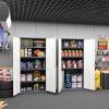 imageGreenvelly Steel SnapIt Storage Cabinet 72quot Locking Metal Garage Storage Cabinet with 4 Adjustable Shelves 2 Doors and Lock for File Office Garage Home BlackGray White