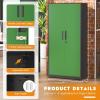 imageGreenvelly Steel SnapIt Storage Cabinet 72quot Locking Metal Garage Storage Cabinet with 4 Adjustable Shelves 2 Doors and Lock for File Office Garage Home BlackBlack Green