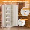 imageGreenvelly Steel SnapIt Storage Cabinet 72quot Locking Metal Garage Storage Cabinet with 4 Adjustable Shelves 2 Doors and Lock for File Office Garage Home BlackGrey