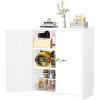 imageGreenvelly Small Lockable Steel Cabinets White