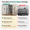 imageGreenvelly 63quot H Metal Pantry Storage Cabinet Black Locking Metal Cabinet with 4 Adjustable Shelves Kitchen Pantry Cabinets for Office Home Garage Pantry KitchenWhite Grey
