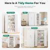 imageGreenvelly 63quot H Metal Pantry Storage Cabinet Black Locking Metal Cabinet with 4 Adjustable Shelves Kitchen Pantry Cabinets for Office Home Garage Pantry KitchenWhite