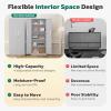 imageGreenvelly 63quot H Metal Pantry Storage Cabinet Black Locking Metal Cabinet with 4 Adjustable Shelves Kitchen Pantry Cabinets for Office Home Garage Pantry KitchenDark Grey