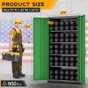 imageGreenvelly Metal Garage Storage Cabinet with 2 Doors and 4 Adjustable Shelves 72H Steel Lockable Storage CabinetTall Metal Cabinet Locking File Cabinet for OfficeHome Garage Gym SchoolBlack Green