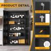 imageGreenvelly Metal Garage Storage Cabinet with 2 Doors and 4 Adjustable Shelves 72H Steel Lockable Storage CabinetTall Metal Cabinet Locking File Cabinet for OfficeHome Garage Gym SchoolBlack