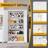 imageGreenvelly Metal Garage Storage Cabinet with 2 Doors and 4 Adjustable Shelves 72H Steel Lockable Storage CabinetTall Metal Cabinet Locking File Cabinet for OfficeHome Garage Gym SchoolWhite