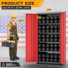 imageGreenvelly Metal Garage Storage Cabinet with 2 Doors and 4 Adjustable Shelves 72H Steel Lockable Storage CabinetTall Metal Cabinet Locking File Cabinet for OfficeHome Garage Gym SchoolBlack Red
