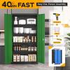 imageGreenvelly Metal Garage Storage Cabinet with 2 Doors and 4 Adjustable Shelves 72H Steel Lockable Storage CabinetTall Metal Cabinet Locking File Cabinet for OfficeHome Garage Gym SchoolBlack Green