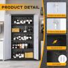 imageGreenvelly Metal Garage Storage Cabinet with 2 Doors and 4 Adjustable Shelves 72H Steel Lockable Storage CabinetTall Metal Cabinet Locking File Cabinet for OfficeHome Garage Gym SchoolBlack Grey