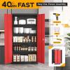 imageGreenvelly Metal Garage Storage Cabinet with 2 Doors and 4 Adjustable Shelves 72H Steel Lockable Storage CabinetTall Metal Cabinet Locking File Cabinet for OfficeHome Garage Gym SchoolBlack Red