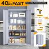 imageGreenvelly Metal Garage Storage Cabinet with 2 Doors and 4 Adjustable Shelves 72H Steel Lockable Storage CabinetTall Metal Cabinet Locking File Cabinet for OfficeHome Garage Gym SchoolDark Grey