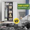 imageGreenvelly Metal Wardrobe Closet with Doors and Shelves72quot Armoire Wardrobe Closet for Hanging Clothes for Office Home School EmployeeGymWhite36quot W x 18quot DWarm StyleGrey White