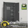 imageGreenvelly Metal Wardrobe Closet with Doors and Shelves72quot Armoire Wardrobe Closet for Hanging Clothes for Office Home School EmployeeGymWhite36quot W x 18quot DWarm StyleBlack