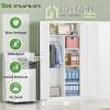 imageGreenvelly Metal Wardrobe Closet with Doors and Shelves72quot Armoire Wardrobe Closet for Hanging Clothes for Office Home School EmployeeGymWhite36quot W x 18quot DWarm StyleWhite