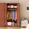 imageGreenvelly Metal Wardrobe Closet with Doors and Shelves72quot Armoire Wardrobe Closet for Hanging Clothes for Office Home School EmployeeGymWhite36quot W x 18quot DWarm StyleBrown