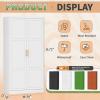imageGreenvelly Metal Wardrobe Closet with Doors and Shelves72quot Armoire Wardrobe Closet for Hanging Clothes for Office Home School EmployeeGymWhite36quot W x 18quot DWarm StyleWhite