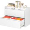 imageGreenvelly 2 Drawer Lateral File Cabinet White Metal Filing Cabinet for Home Office Lockable File Cabinet for LegalLetterA4F4 Size with Hanging BarsampampKey