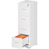imageGreenvelly 4 Drawer File Cabinet with Lock White Metal Vertical Filing Cabinet for Home Office Fit LegalLetterA4F4 Size with Hanging BarsampampKeyWhite