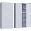 imageGreenvelly Metal Garage Storage Cabinet with 4 Swivel Wheels 73 Black Storage Cabinet on Wheels Rolling Tool Cabinet with Locking Doors and Shelves for Home Basement Kitchen Pantry WarehouseDark Grey