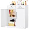 imageGreenvelly Metal Storage Cabinet 36quot H Lockable Storage Cabinet with 2 Drawers and Adjustable Shelf Locked Metal Cabinets for Office Garage Home BlackWhite