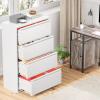 imageGreenvelly 3 Drawer Mobile File Cabinet with Lock Metal Rolling Filing Cabinet for Under Desk Organizer LetterLegalA4 File Easy Assembly BlackWhite