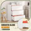 imageGreenvelly 3 Drawer Mobile File Cabinet with Lock Metal Rolling Filing Cabinet for Under Desk Organizer LetterLegalA4 File Easy Assembly BlackWhite