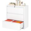 imageGreenvelly 3 Drawer Mobile File Cabinet with Lock Metal Rolling Filing Cabinet for Under Desk Organizer LetterLegalA4 File Easy Assembly BlackWhite