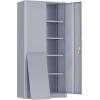 imageGreenvelly Metal Storage Cabinet 63quot H Locking Metal Storage Cabinet with Doors and 4 Shelves Lockable Steel Cabinets for Kitchen Bedroom Living Room Office BlackDark Grey