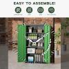imageGreenvelly Metal Storage Cabinet 63quot H Locking Metal Storage Cabinet with Doors and 4 Shelves Lockable Steel Cabinets for Kitchen Bedroom Living Room Office BlackGreen