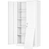 imageGreenvelly Metal Storage Cabinet 63quot H Locking Metal Storage Cabinet with Doors and 4 Shelves Lockable Steel Cabinets for Kitchen Bedroom Living Room Office BlackWhite