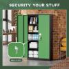 imageGreenvelly Metal Storage Cabinet 63quot H Locking Metal Storage Cabinet with Doors and 4 Shelves Lockable Steel Cabinets for Kitchen Bedroom Living Room Office BlackGreen