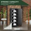 imageGreenvelly Metal Storage Cabinet 63quot H Locking Metal Storage Cabinet with Doors and 4 Shelves Lockable Steel Cabinets for Kitchen Bedroom Living Room Office BlackBlack1