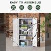 imageGreenvelly Metal Storage Cabinet 63quot H Locking Metal Storage Cabinet with Doors and 4 Shelves Lockable Steel Cabinets for Kitchen Bedroom Living Room Office BlackWhite Grey