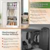 imageGreenvelly Metal Wardrobe Cabinet with Wooden Handle 72quot Metal Wardrobe Closet with Hanging Rods and Adjustable Shelves Clothing Storage Closet Cabinet for Home Office Employee Gym WhiteWhite