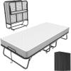imageGreenvelly Folding Bed with Mattress75quot x 38quot Foldable Beds for Adults Roll AwayBed with Metal Frame for Home OfficeGuestTwin SizeHospitalBed31 with Cover Protector