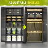 imageGreenvelly Metal Lockable Storage Cabinet 72 Storage Cabinet with 2 Doors and 4 Adjustable Shelves for Office Home Garage Pantry Assembly Required Black