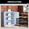 imageGreenvelly Metal Garage Storage Cabinet Lockable Metal Cabinets with 2 Doors and Shelves36Steel Storage Locking Counter Cabinet for OfficeGarageKitchenHomeSchoolGrey WhiteDark Grey