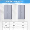 imageGreenvelly Metal Garage Storage Cabinet Lockable Metal Cabinets with 2 Doors and Shelves36Steel Storage Locking Counter Cabinet for OfficeGarageKitchenHomeSchoolGrey WhiteDark Grey