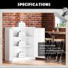 imageGreenvelly Metal Garage Storage Cabinet Lockable Metal Cabinets with 2 Doors and Shelves36Steel Storage Locking Counter Cabinet for OfficeGarageKitchenHomeSchoolGrey WhiteWhite