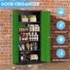 imageGreenvelly Metal Garage Storage Cabinet Lockable Metal Cabinets with 2 Doors and Shelves36Steel Storage Locking Counter Cabinet for OfficeGarageKitchenHomeSchoolGrey WhiteBlack Green