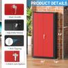 imageGreenvelly Metal Garage Storage Cabinet Lockable Metal Cabinets with 2 Doors and Shelves36Steel Storage Locking Counter Cabinet for OfficeGarageKitchenHomeSchoolGrey WhiteBlack Red