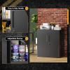 imageGreenvelly Metal Storage Cabinet72 Metal Cabinet Storage with Doors and 4 Adjustable ShelvesTall Storage Cabinet for HomeSchoolGymGrey WhiteBlack