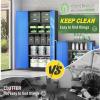 imageGreenvelly Metal Storage Cabinet72 Metal Cabinet Storage with Doors and 4 Adjustable ShelvesTall Storage Cabinet for HomeSchoolGymGrey WhiteBlack Blue
