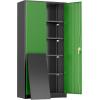 imageGreenvelly Metal Storage Cabinet72 Metal Cabinet Storage with Doors and 4 Adjustable ShelvesTall Storage Cabinet for HomeSchoolGymGrey WhiteBlack Green