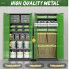 imageGreenvelly Metal Storage Cabinet72 Metal Cabinet Storage with Doors and 4 Adjustable ShelvesTall Storage Cabinet for HomeSchoolGymGrey WhiteBlack Green